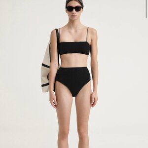 NWT Toteme Black Smocked Bikini